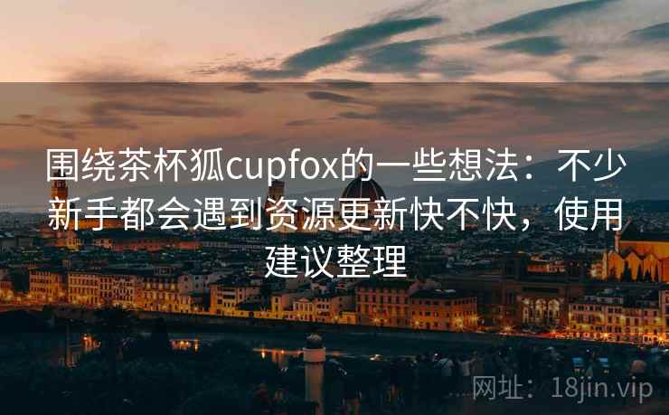 围绕茶杯狐cupfox的一些想法：不少新手都会遇到资源更新快不快，使用建议整理