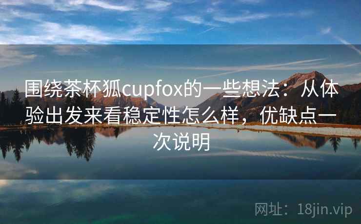 围绕茶杯狐cupfox的一些想法:从体验出发来看稳定性怎么样,优缺点一次说明 围绕茶杯狐cupfox的一些想法:从体验出发来看稳定性怎么样,优缺点一次说明