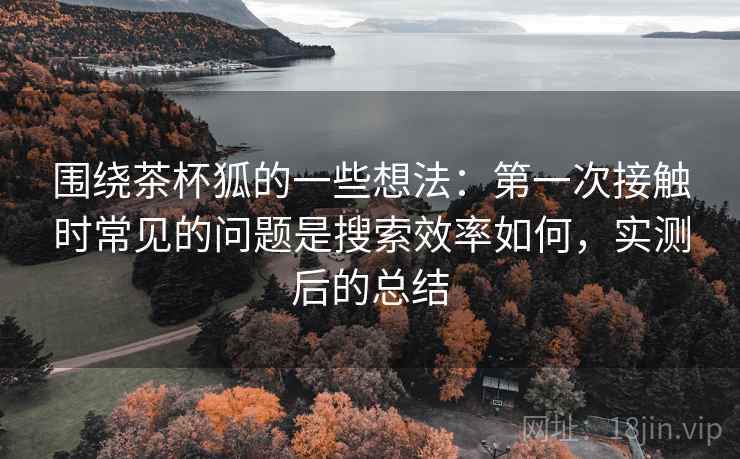 围绕茶杯狐的一些想法:第一次接触时常见的问题是搜索效率如何,实测后的总结 围绕茶杯狐的一些想法:第一次接触时常见的问题是搜索效率如何,实测后的总结